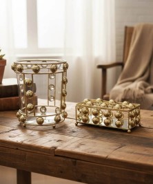 ZEYVE BEAD TRASH CAN 29x25cm + Z-SHAPED NAPKIN 25x13cm